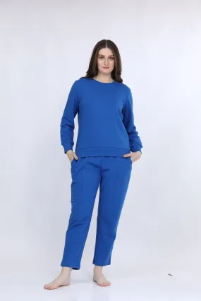 Blue Fleece Winter Co-ord Set
