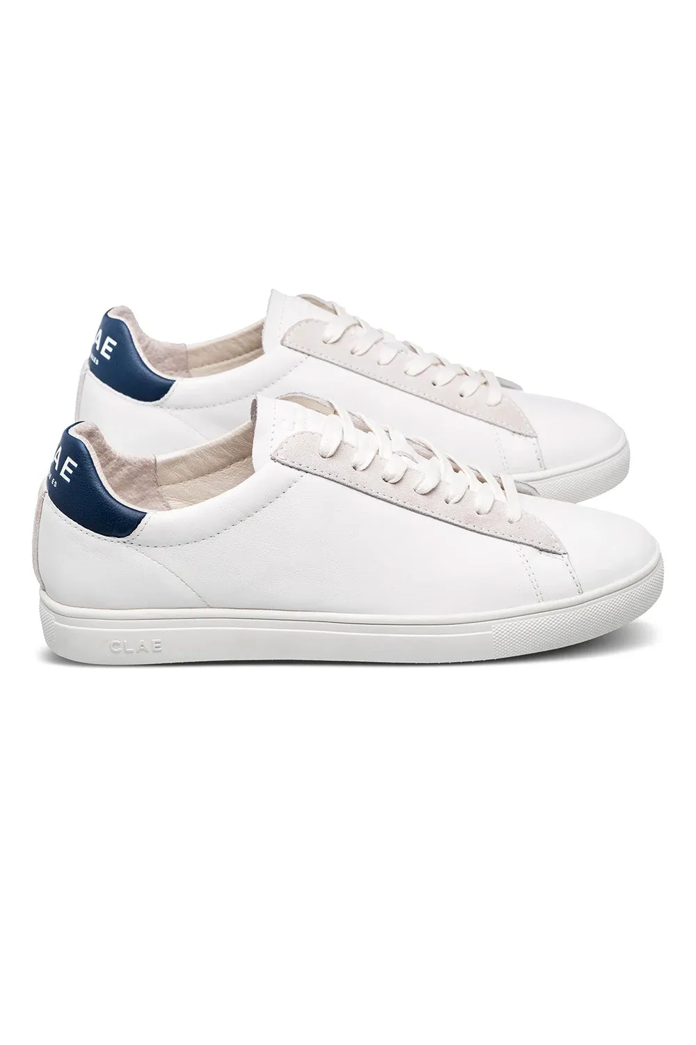 BRADLEY - WHITE LEATHER DENIM BLUE