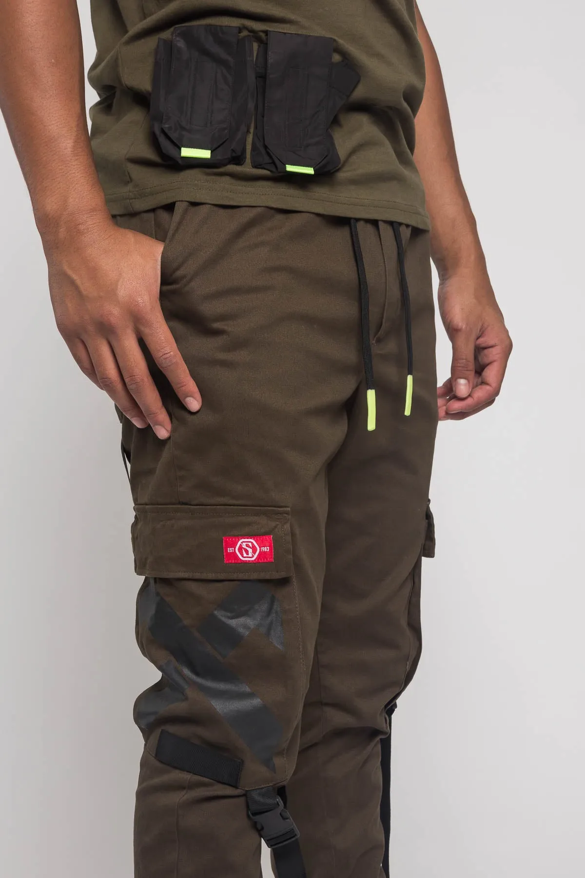 Buckled T-Shirt and Jogger Techwear Set