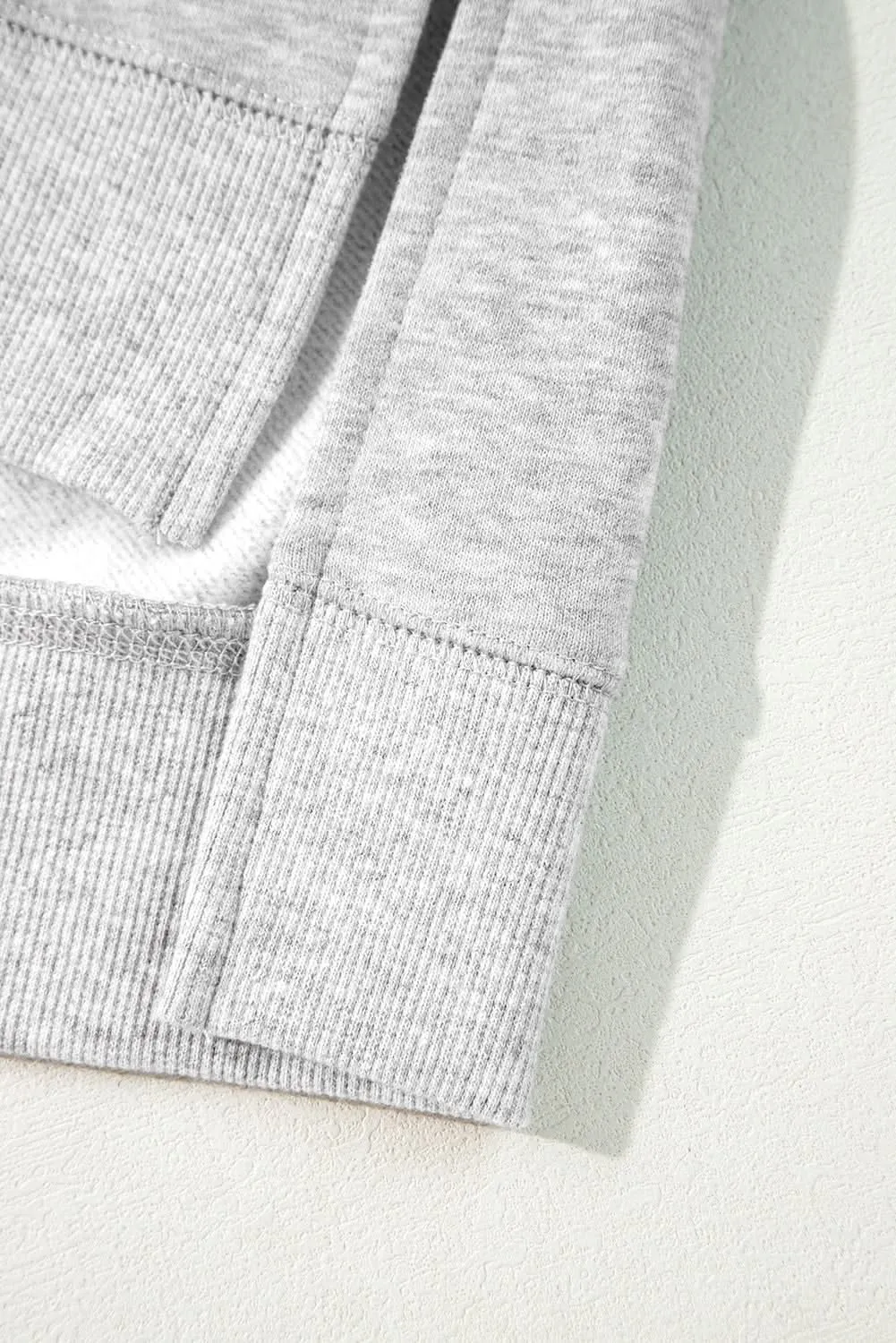Chic gray drop shoulder pullover