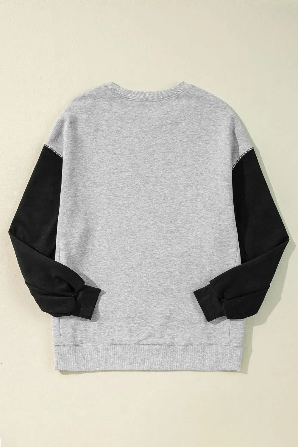 Chic gray drop shoulder pullover