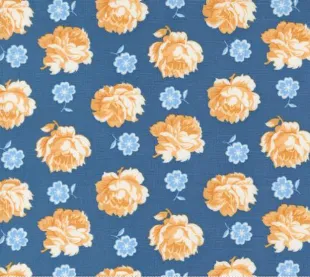 Denim & Daisies Denim Skirt Florals Denim Yardage