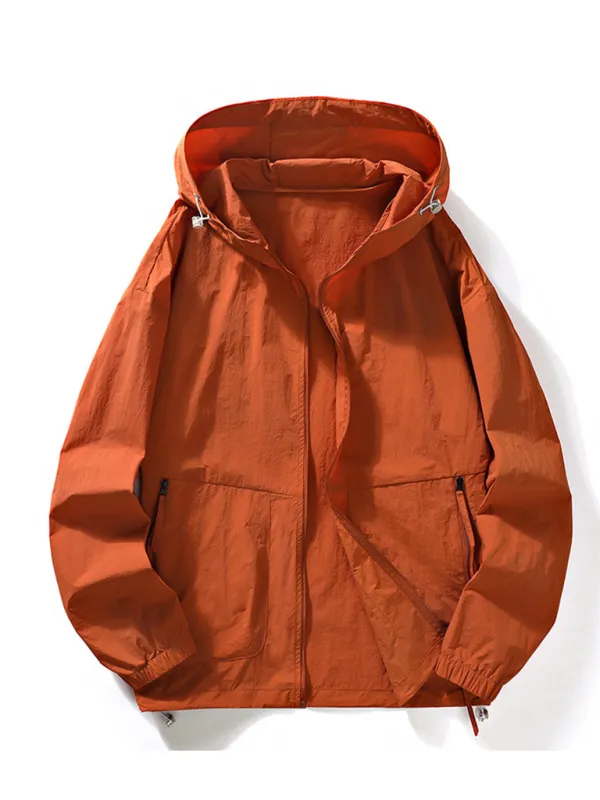 Essential Nylon Hoodie Jacket for Men for Transitional Weather