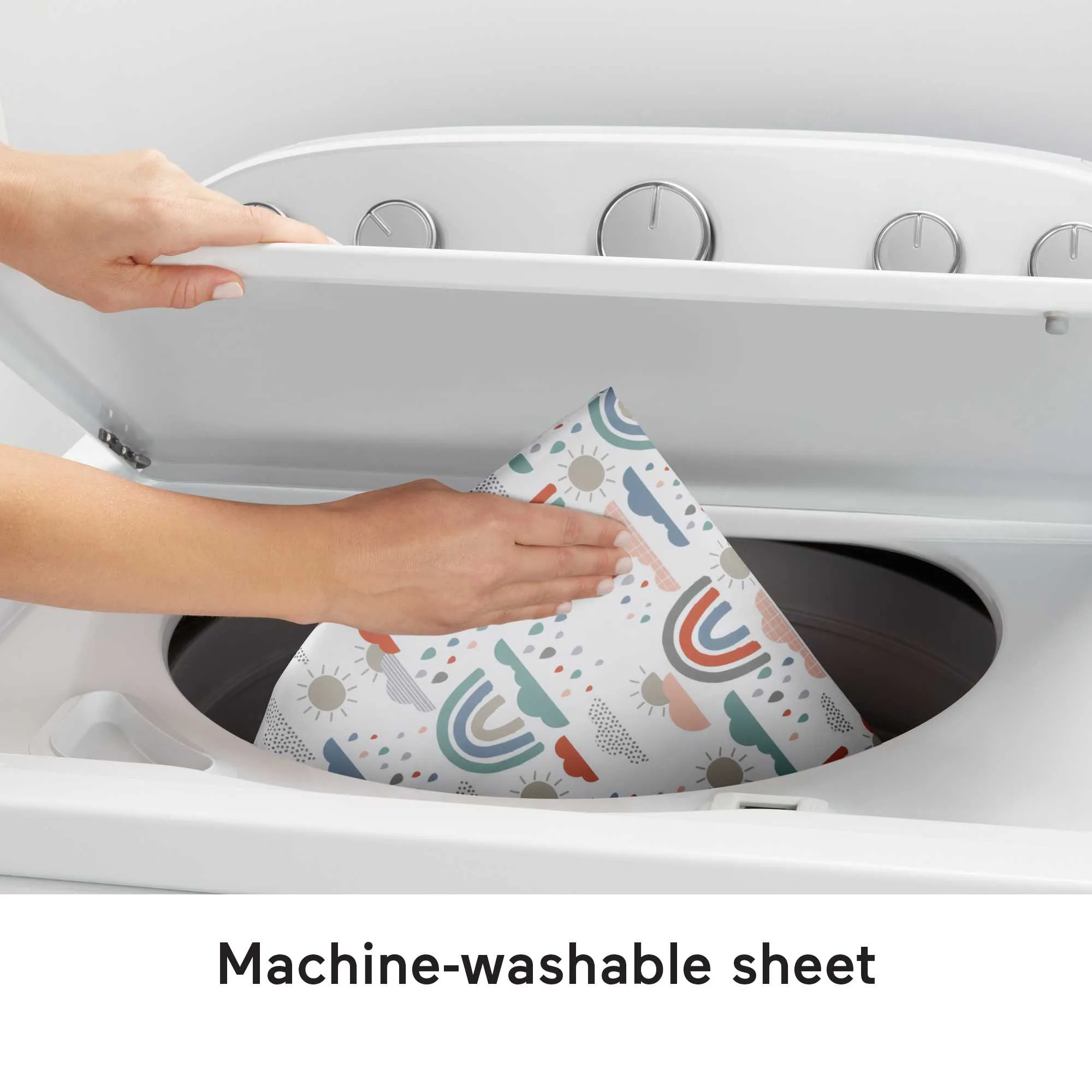 Fisher-Price Soothing View Bassinet Rainbow Showers Portable Cradle