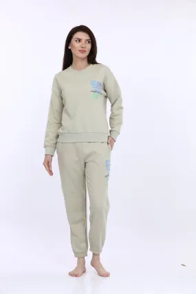 Fleece Winter Beige Co-ord Set