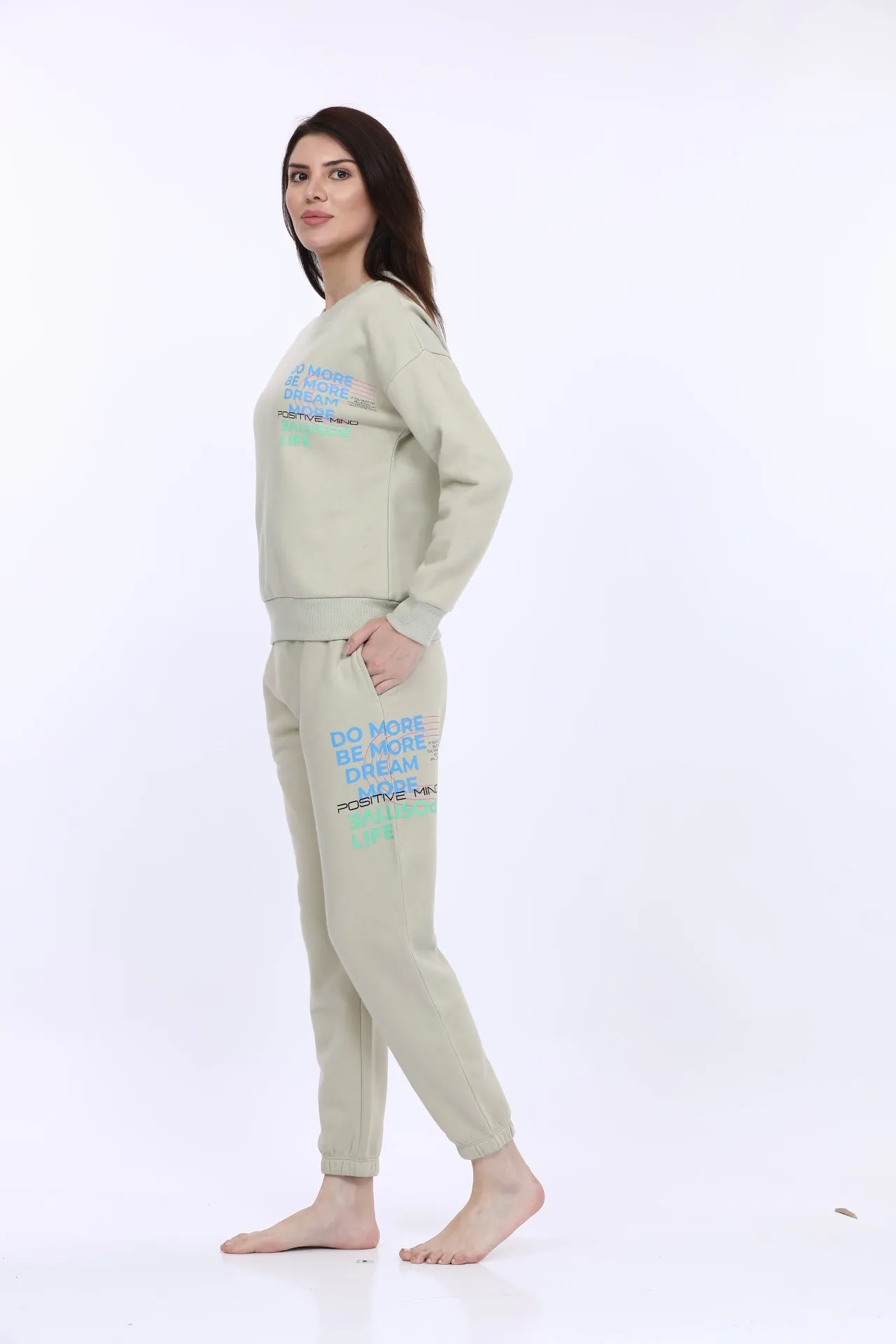 Fleece Winter Beige Co-ord Set