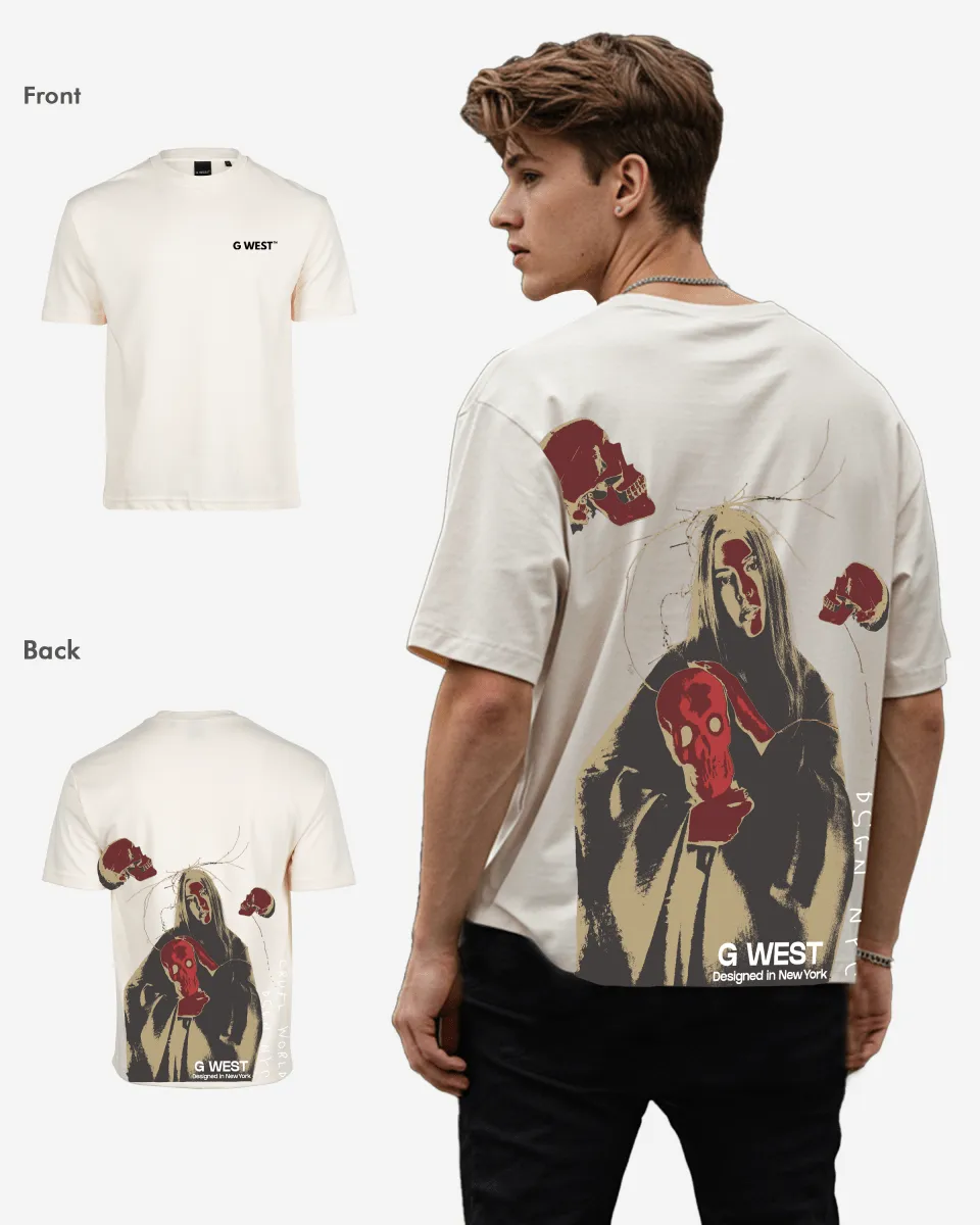 G West Oversized Red Skull Tee