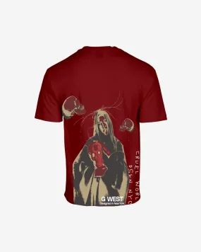G West Oversized Red Skull Tee