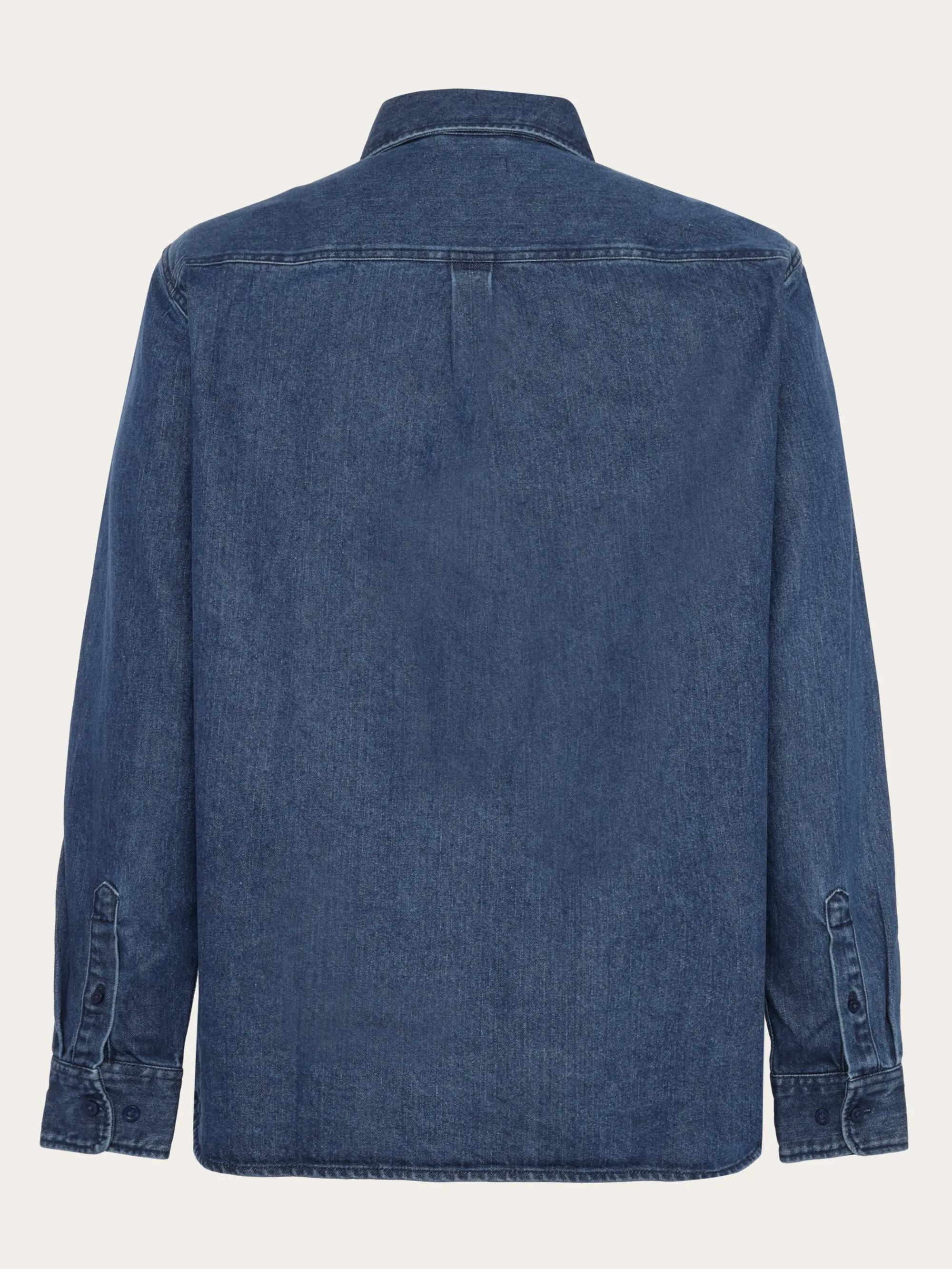 Loose denim shirt - GOTS/Vegan - Dark Blue denim