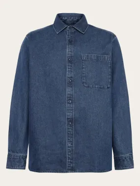 Loose denim shirt - GOTS/Vegan - Dark Blue denim