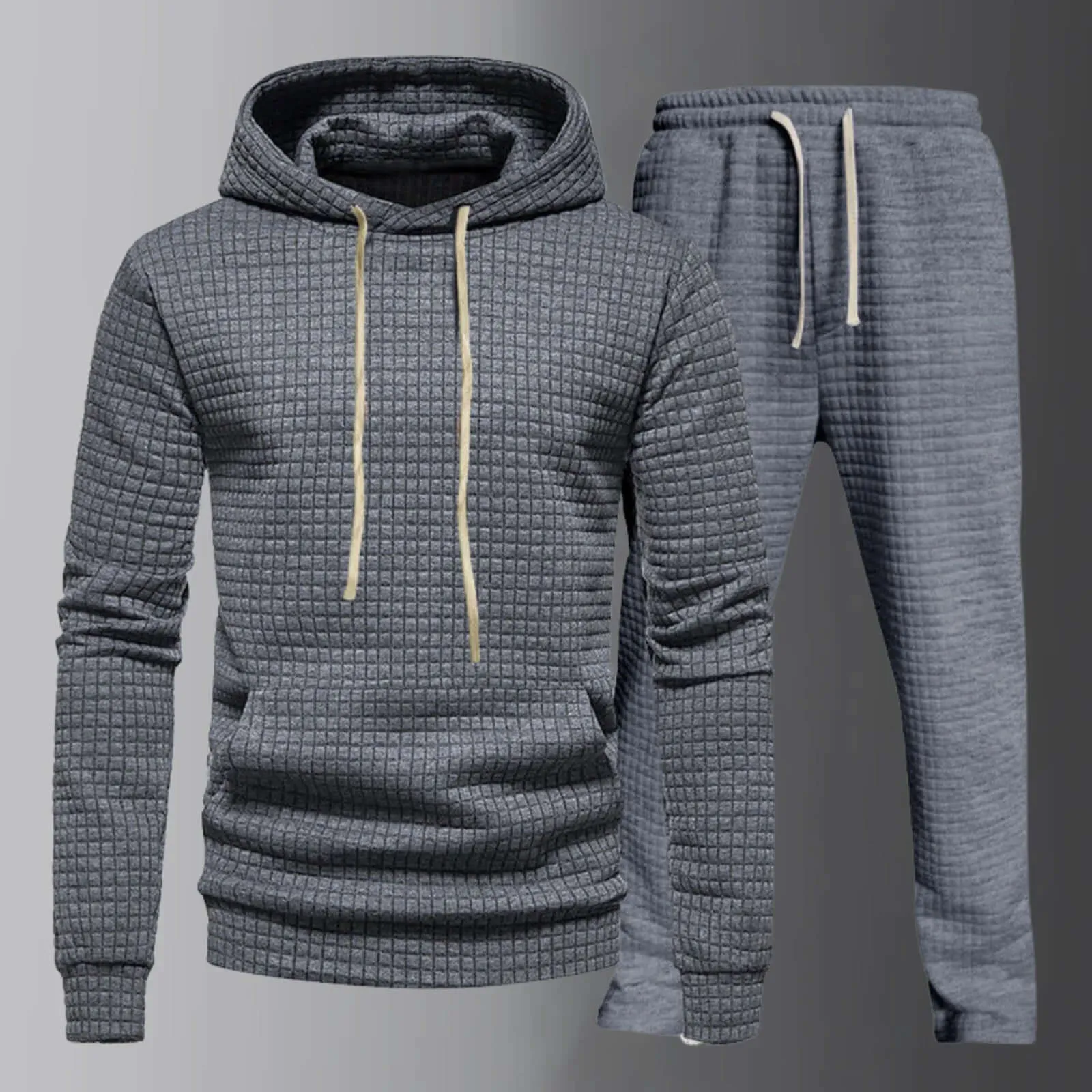Men's Hoodie & Jogger Set: Relaxed Fit, Drawstring Hoodie