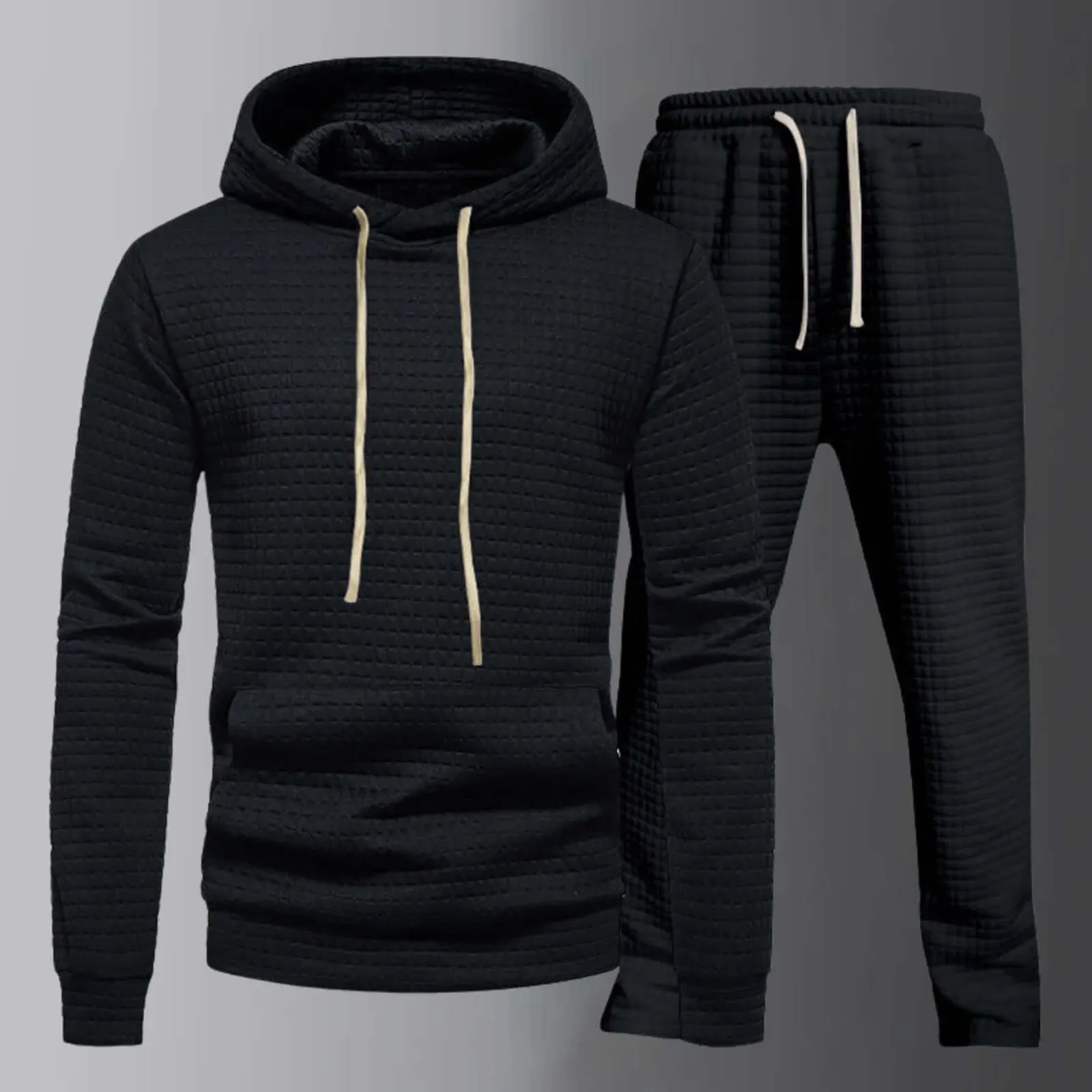 Men's Hoodie & Jogger Set: Relaxed Fit, Drawstring Hoodie