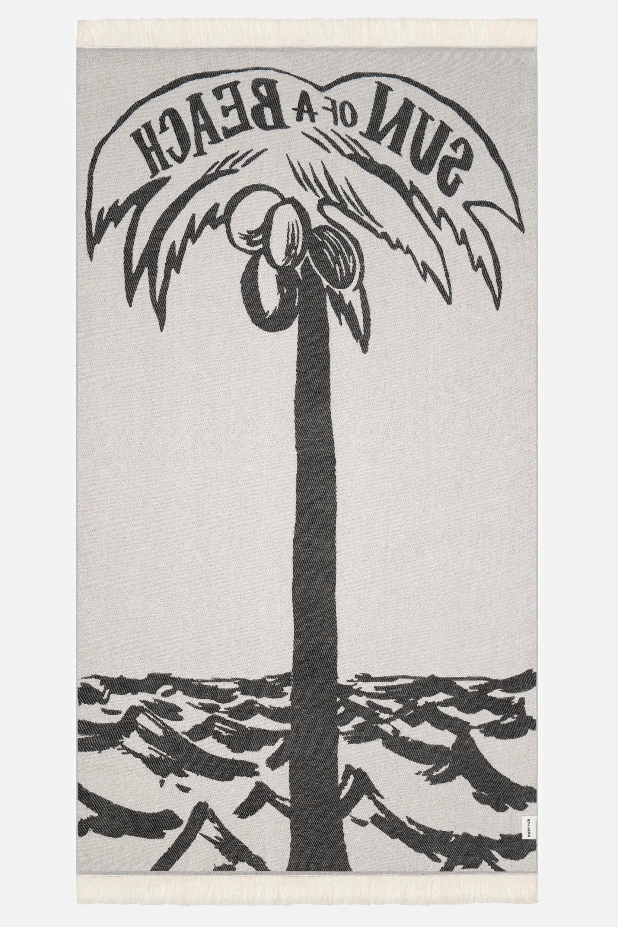 Sun of a Palm Black | Feather Beach Towel