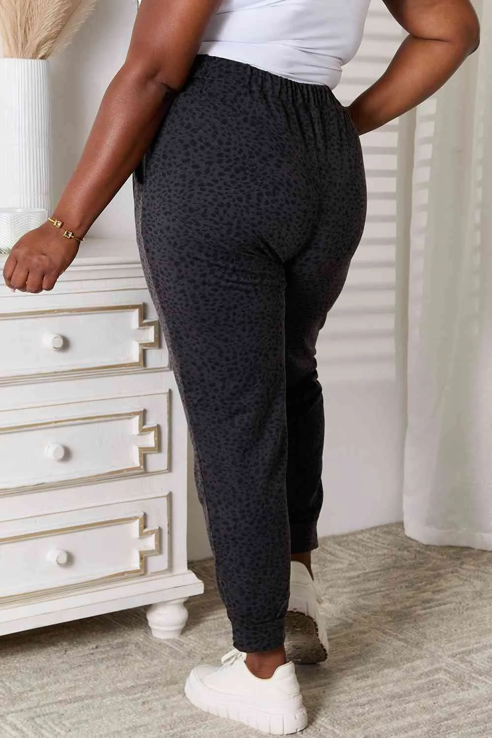 Wanted & Wild Leopard Print Joggers with Pockets