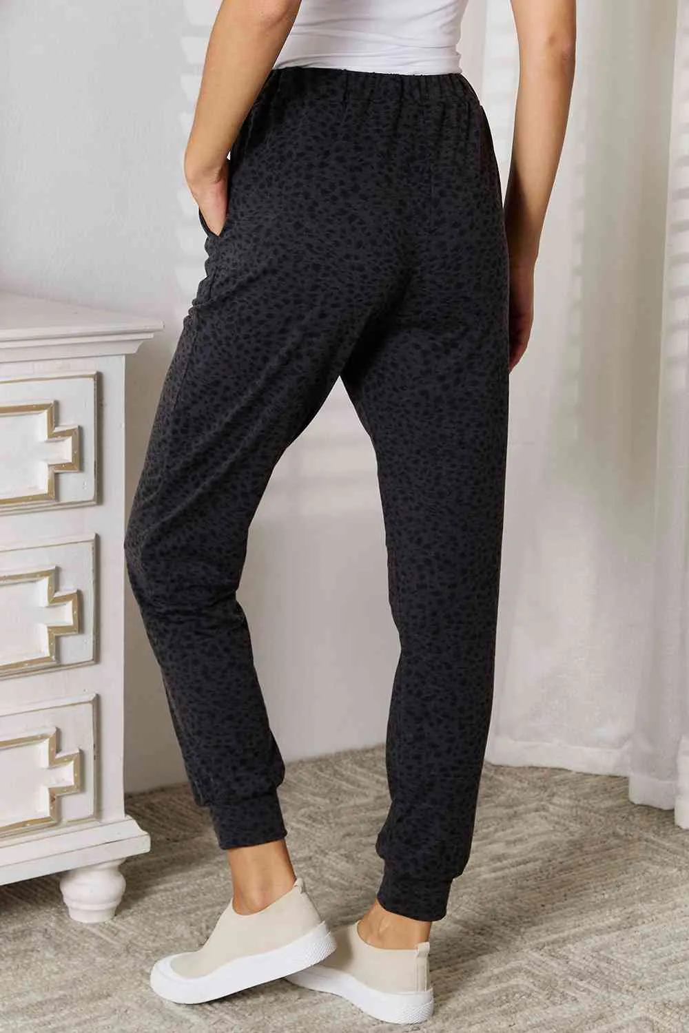 Wanted & Wild Leopard Print Joggers with Pockets