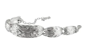 Water bracelet: sterling silver link bracelet