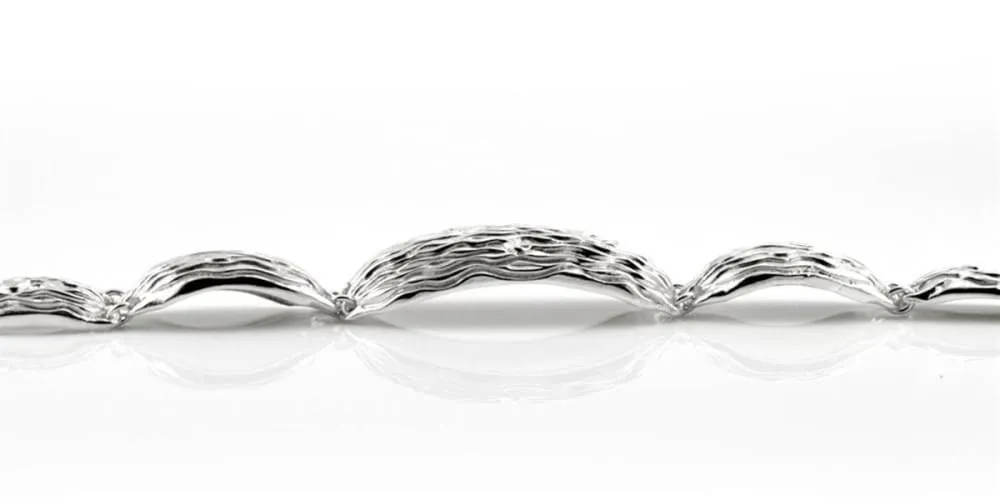 Water bracelet: sterling silver link bracelet