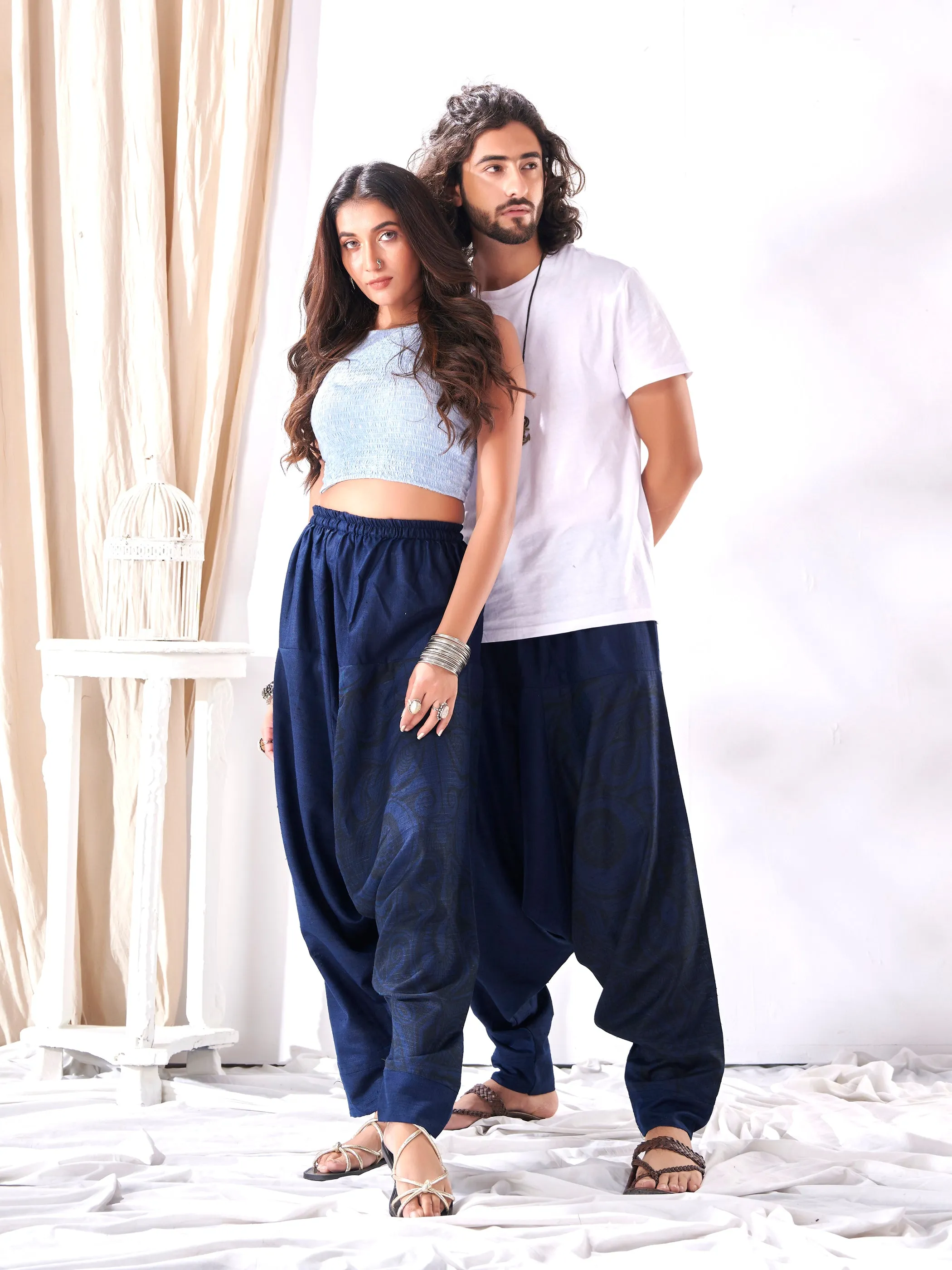 Women's Casual Hippy Boho Baggy Tibetan Harem Pant For Yoga Dance Travel Track
