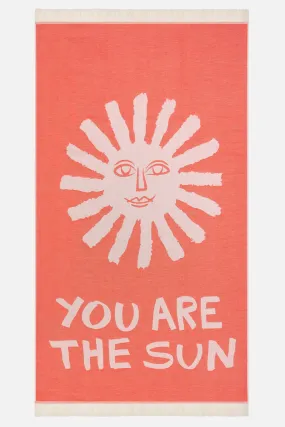 You Are The Sun Orange | Feather Beach Towel