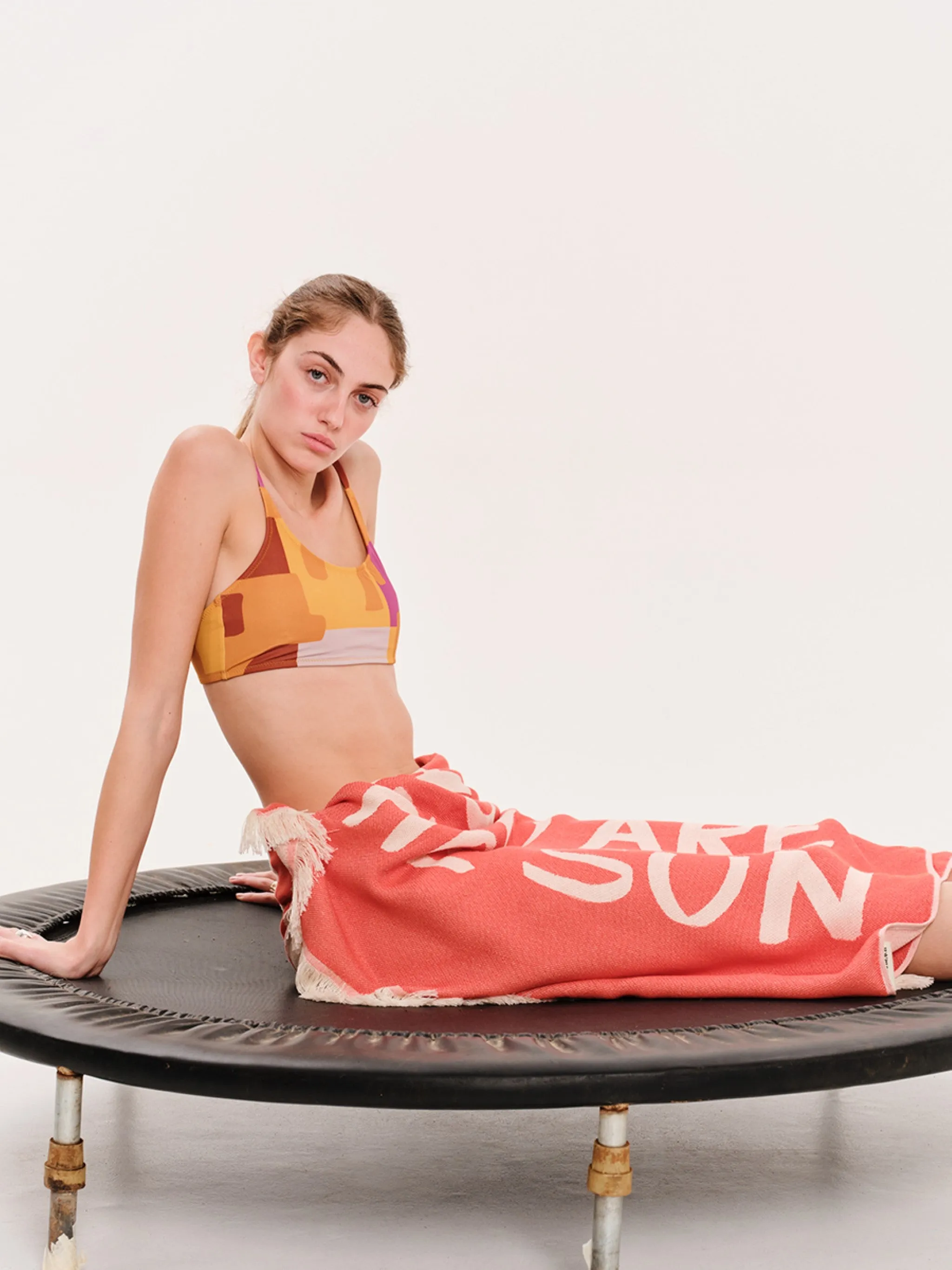 You Are The Sun Orange | Feather Beach Towel