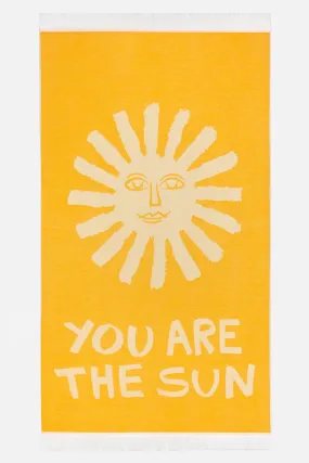 You Are The Sun Super Yellow | Feather Beach Towel