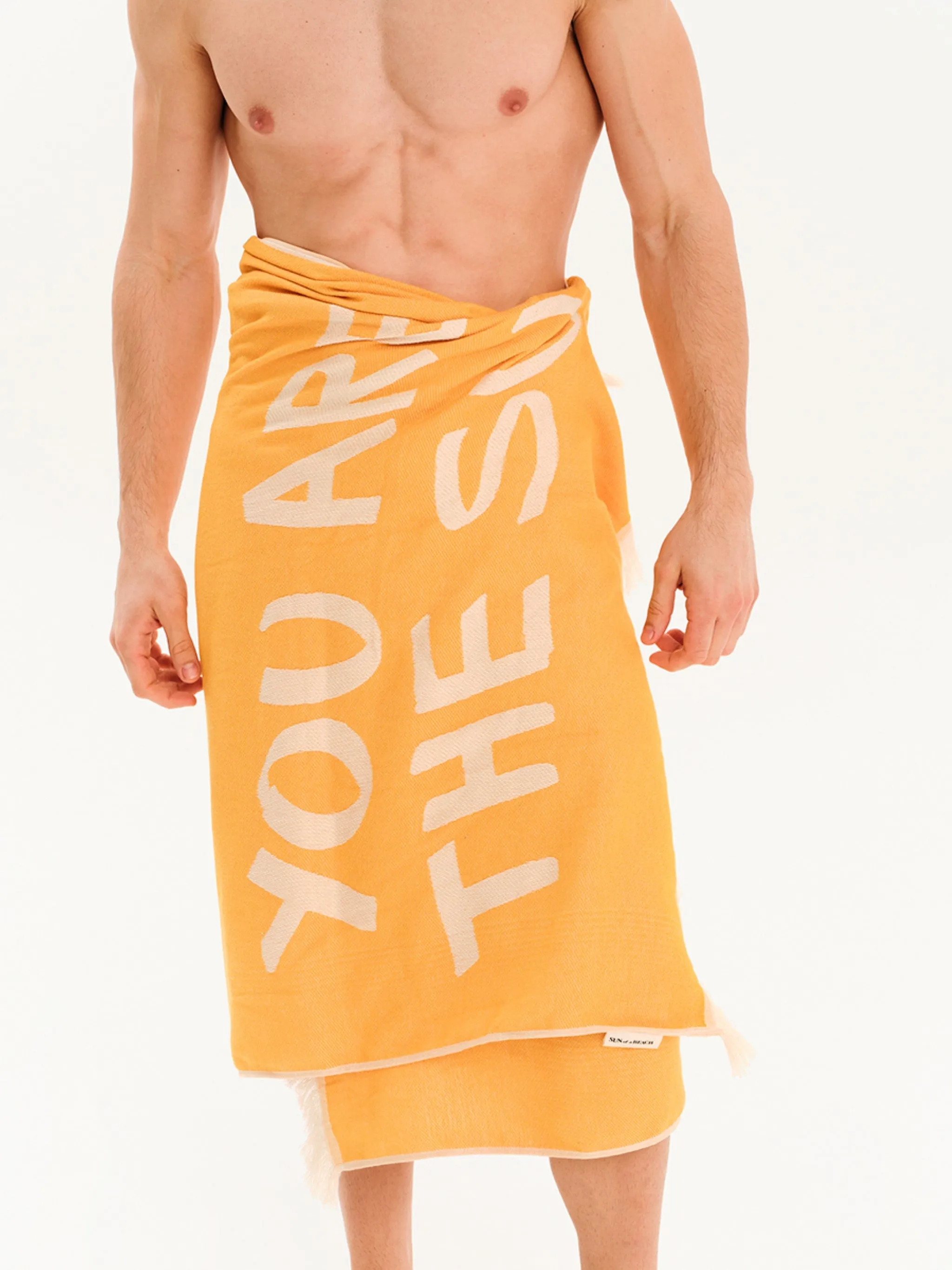 You Are The Sun Super Yellow | Feather Beach Towel