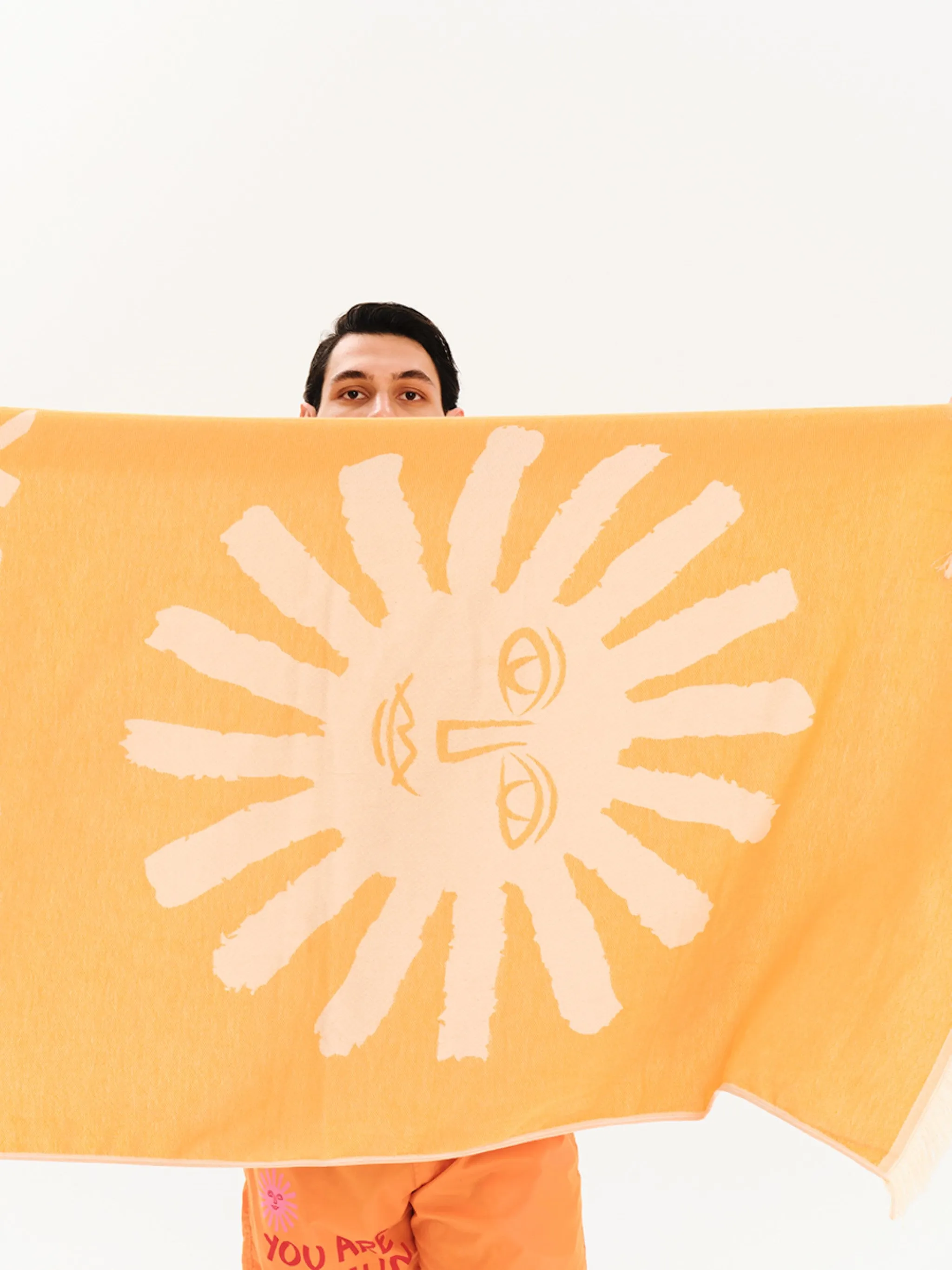 You Are The Sun Super Yellow | Feather Beach Towel