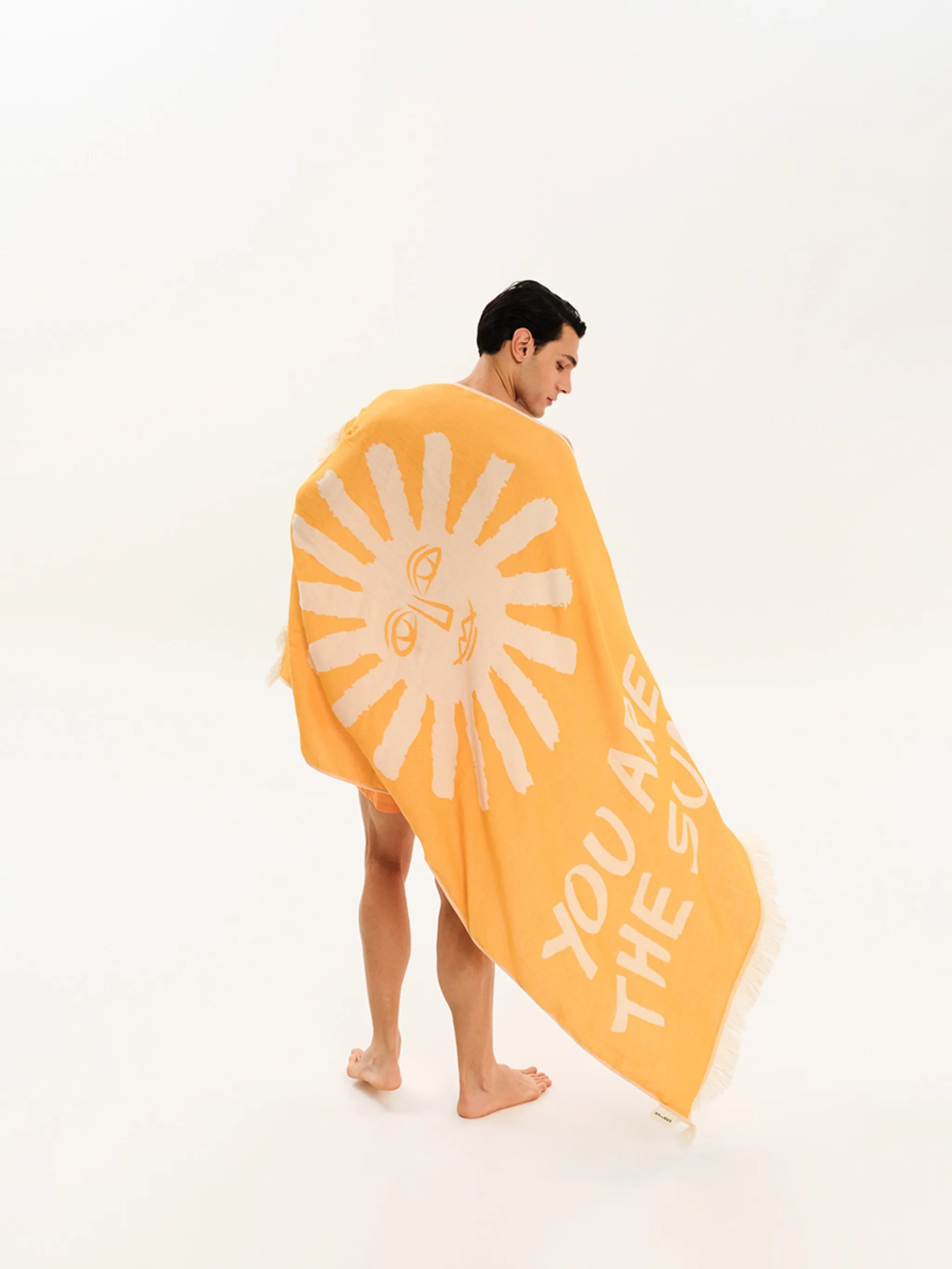 You Are The Sun Super Yellow | Feather Beach Towel