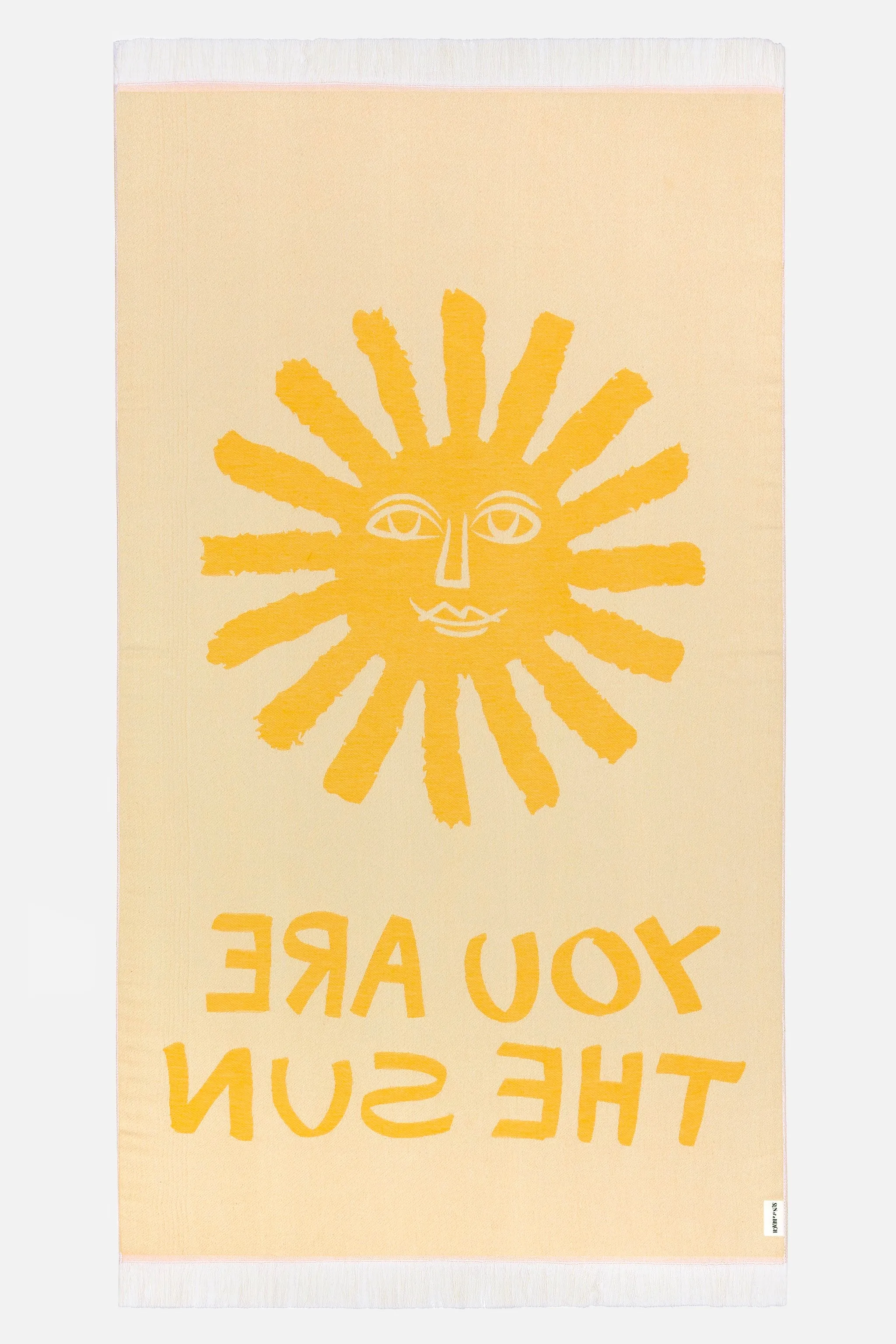 You Are The Sun Super Yellow | Feather Beach Towel