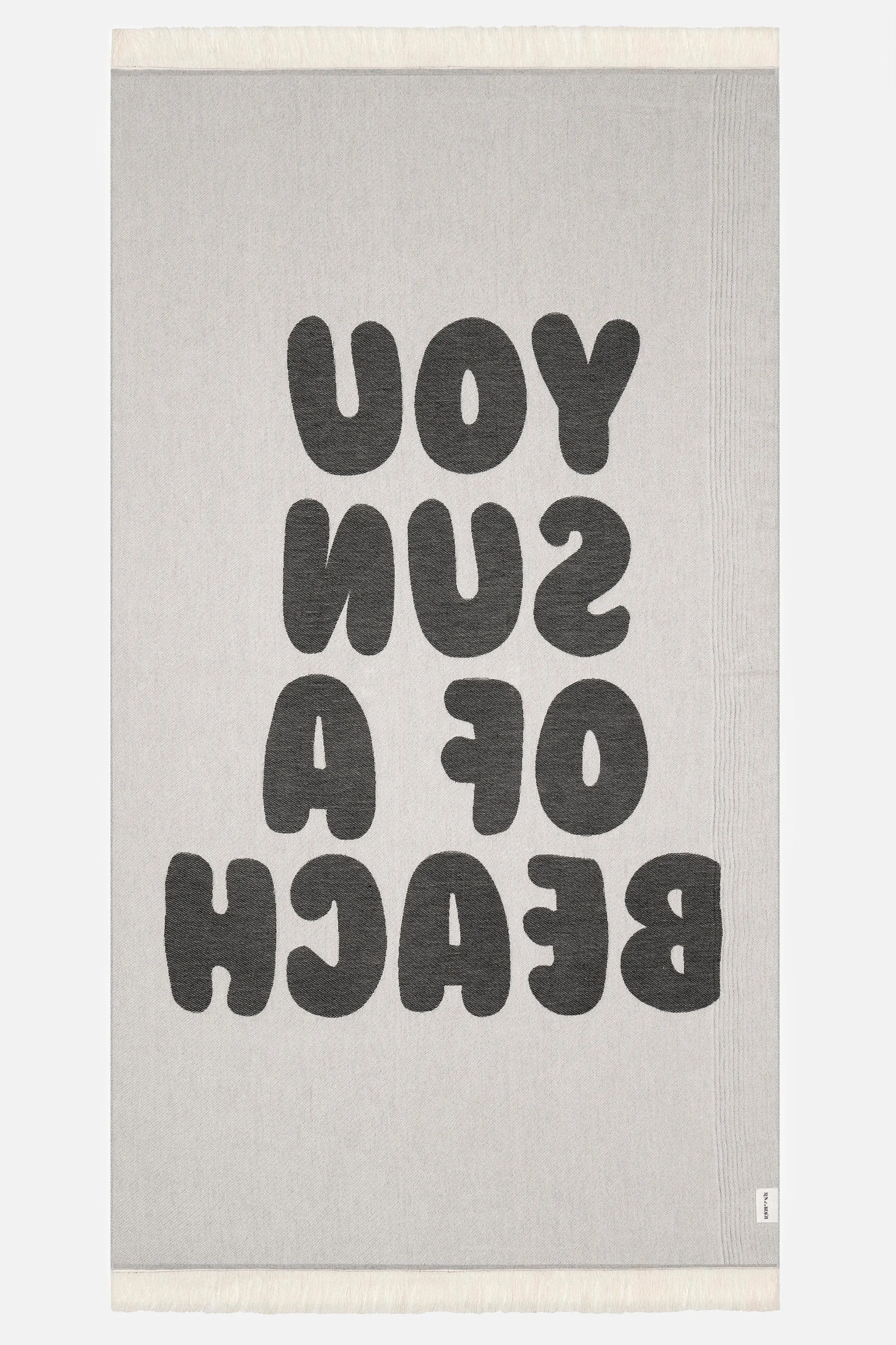 You Sun of a Beach Black | Feather Beach Towel