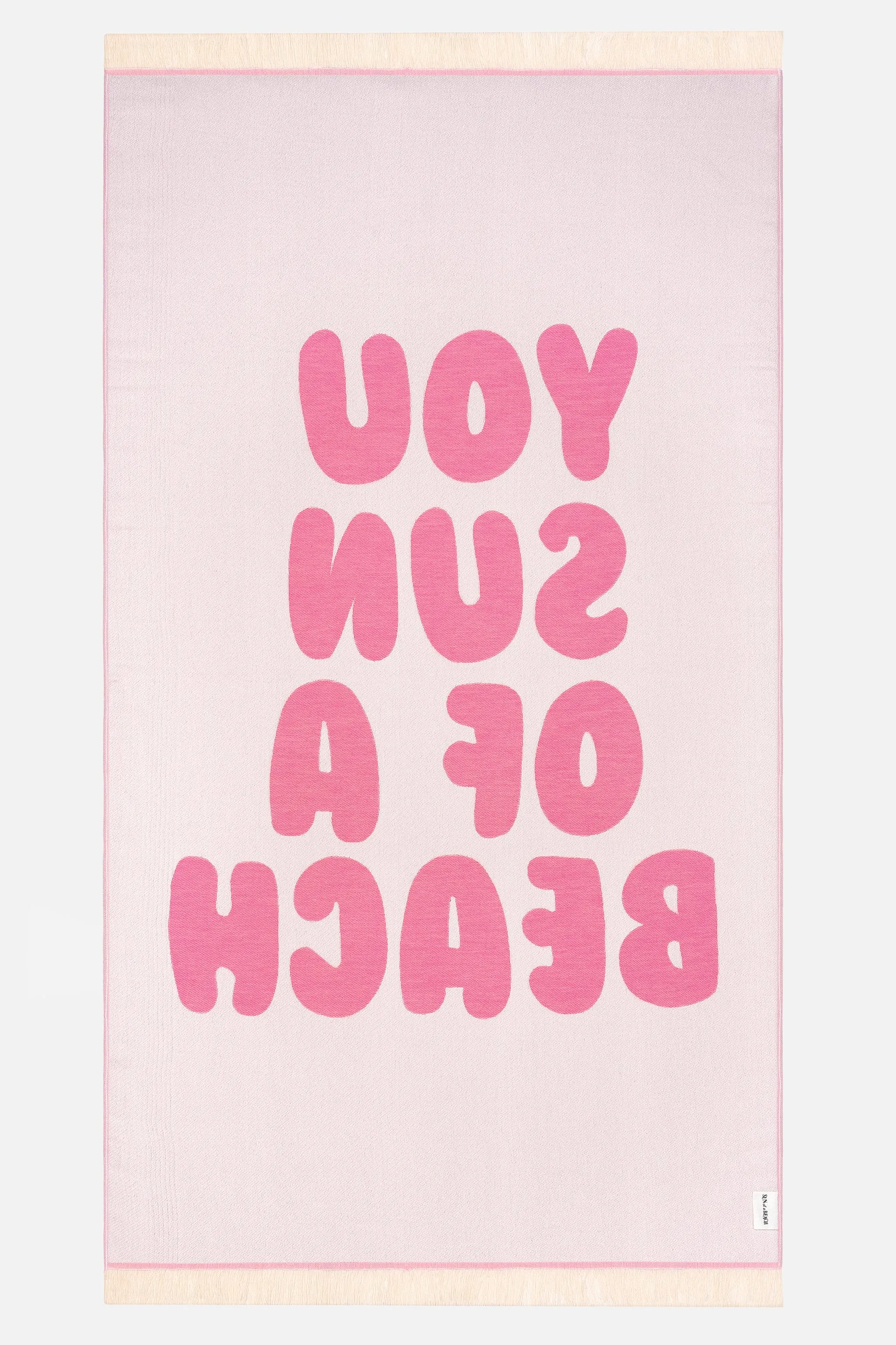 You Sun of a Beach Bubblegum | Feather Beach Towel